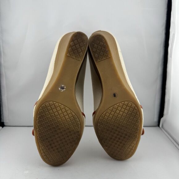 Michael Kors White And Burnt Orange Peep Toe Women’s wedges size 8 Comfortable - Picture 10 of 10